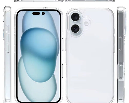 Scratch Resistant Anti Slip Back Cover Compatible with iPhone 16 - Transparent
