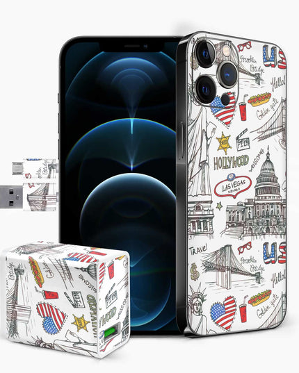 Hollywood Art Skin Wrap For iPhone Pro Series