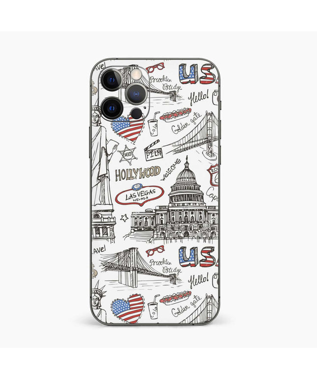 Hollywood Art Skin Wrap For iPhone Pro Series