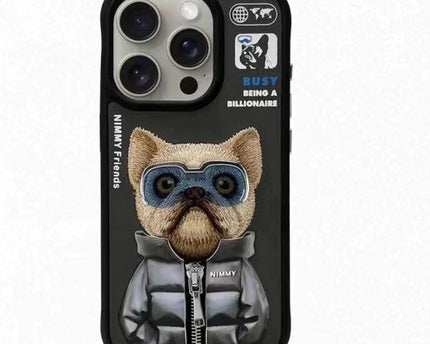 Nimmy Jacket Cool & Cute Embroidery Case Cover- For iPhone