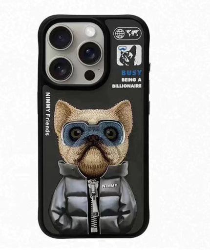 Nimmy Jacket Cool & Cute Embroidery Case Cover- For iPhone