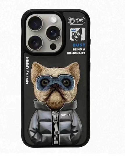 Nimmy Jacket Cool & Cute Embroidery Case Cover- For iPhone