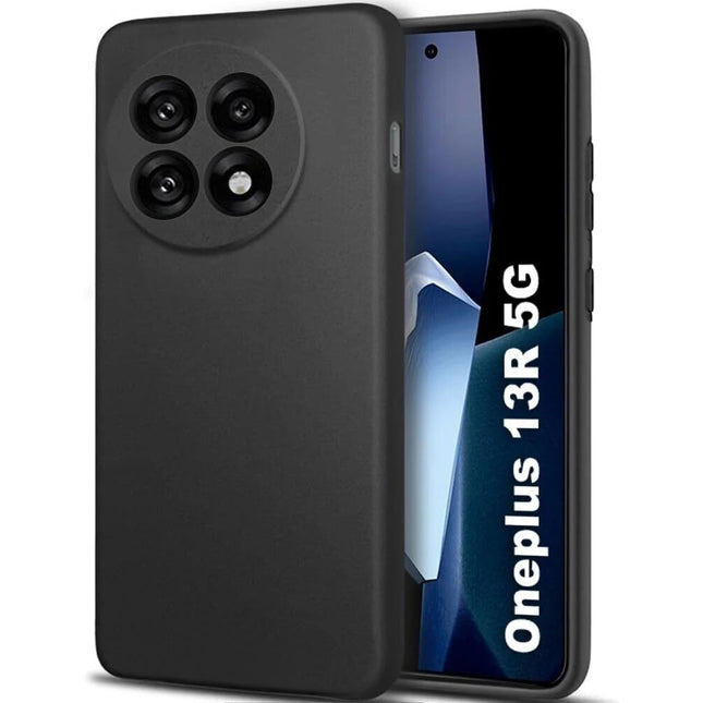 Phone Case Cover Back Cover for OnePlus 13R 5G(Black, Grip Case, Silicon, Pack of: 1)