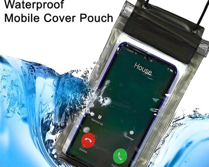 Full 100% Waterproof & Transparent Plastic Pouch Mobile Cover Use in Rainy Seasons(Pack of 4)
