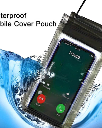 Full 100% Waterproof & Transparent Plastic Pouch Mobile Cover Use in Rainy Seasons(Pack of 4)
