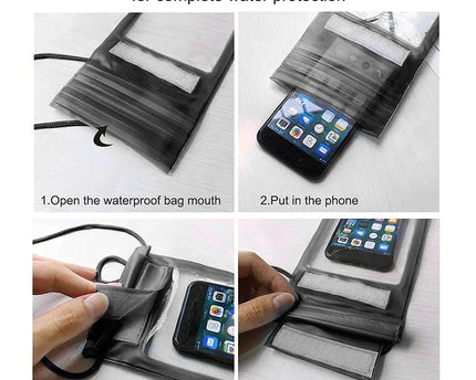 Full 100% Waterproof & Transparent Plastic Pouch Mobile Cover Use in Rainy Seasons(Pack of 4)