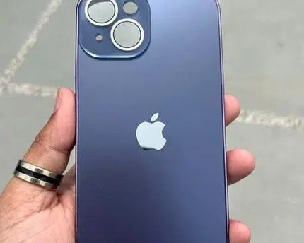 Glass Case with Electroplated Chrome Finish Edges for iPhone Series