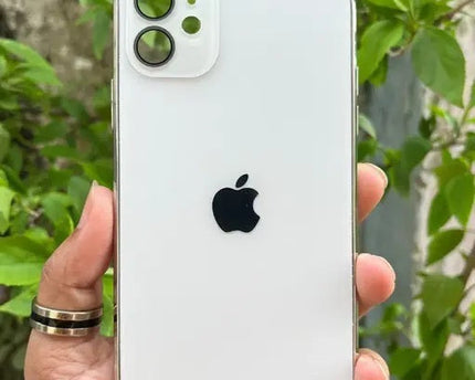 TG- Trendy Case & Cover for iphone-11 - Electroplated Chrome Glass Lense Case For Apple iPhone 11 - white