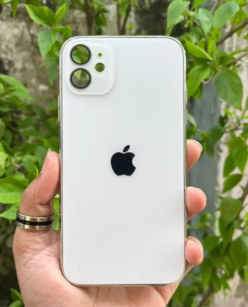 TG- Trendy Case & Cover for iphone-11 - Electroplated Chrome Glass Lense Case For Apple iPhone 11 - white