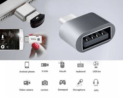 Ubon TC196 Micro USB OTG Connector to USB - Adapter for Smartphones and Tablets