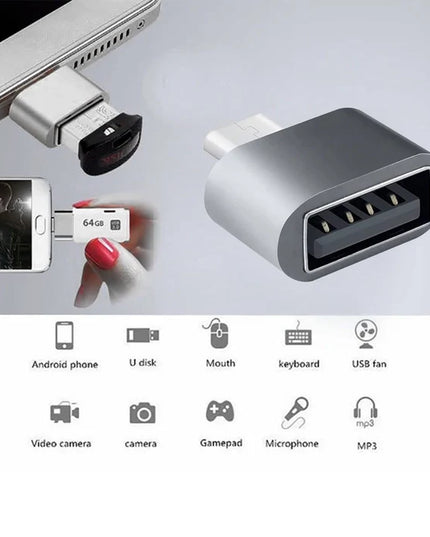 Ubon TC196 Micro USB OTG Connector to USB - Adapter for Smartphones and Tablets