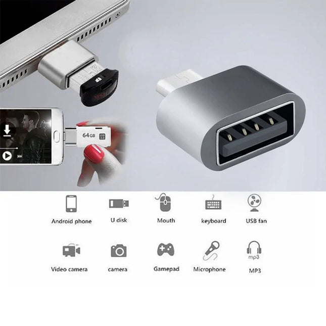 Ubon TC196 Micro USB OTG Connector to USB - Adapter for Smartphones and Tablets