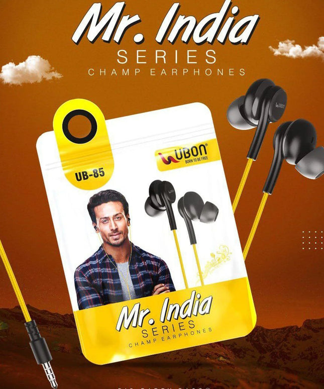 Ubon UB85 Wired Earphone With - Mr. India High Sound Quality