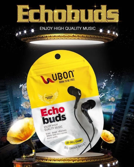 Ubon UB960 Wired Earphone With Mic - ECHO BUDS High Bass