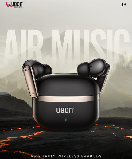 UBON AIR MUSIC J9 True Wireless Earbuds with Active Noise Cancellation (ANC) - Type-C, Up to 30 Hours Playtime